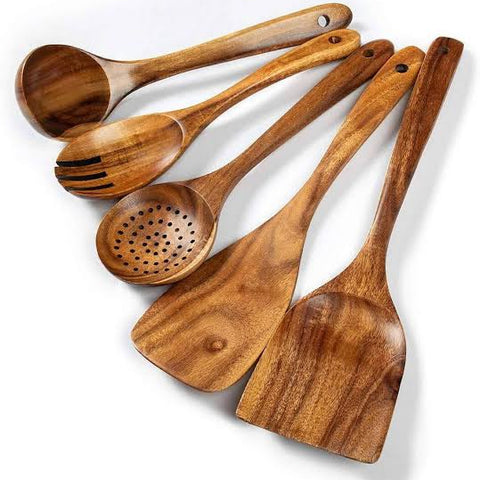 Wooden Spoon Cooking Utensils 5pcs